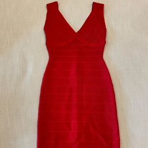 Herve leger red dress size XS